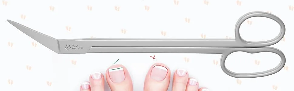 2X SANDBROS 7.5 INCH Toe Nail Clippers Scissors Long Reach Large Handled Chiropody Thick Heavy Duty K7 - product information 1