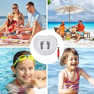 Pool Foot Bath Foldable Foot Bath Basin - White Inflatable Basin with Pump Foot Soaking Bath Basin for Swimming Pool Clean Feet - Simple to Install