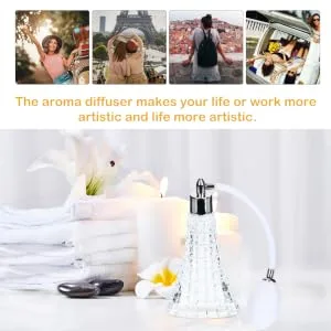 Gogogmee Perfume Bottle Empty Perfume Refillable Perfume Spray Bottle Atomizers for Essential Oils Essential Oil Spray Bottle Portable Scent Pump Bottle Travel Perfume Glass White - product information 5