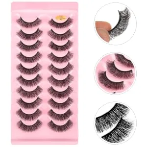 Didiseaon 10 Pairs Fake Eyelashes Russia 7d Fiber Dense - product information 2