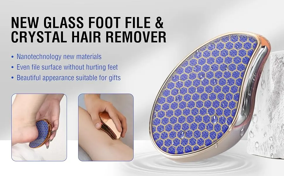 Nano Glass Heel Scraper (Blue Honeycomb) - foot file