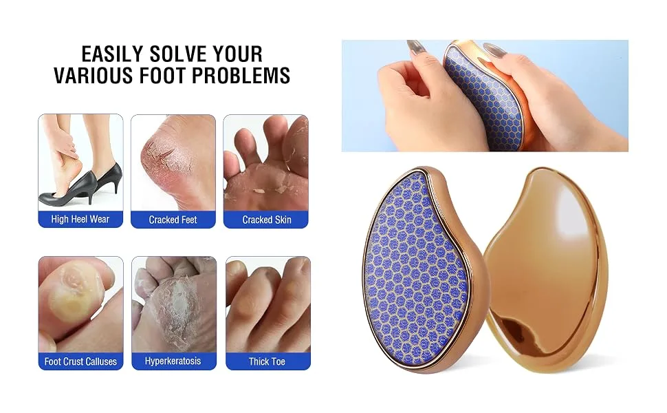 Nano Glass Heel Scraper (Blue Honeycomb) - foot file