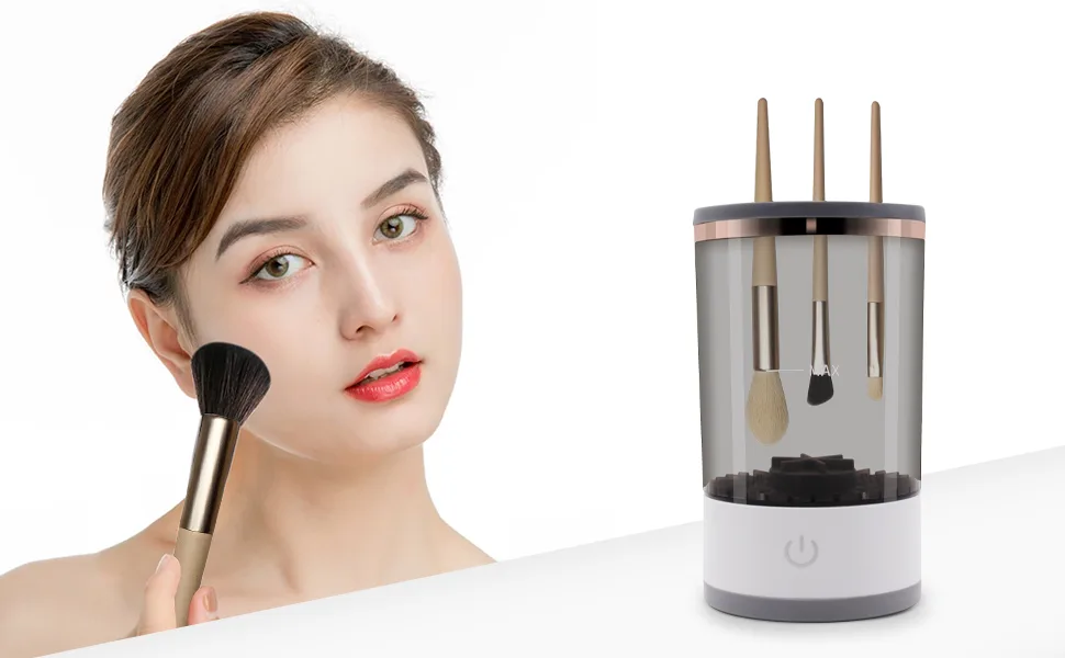 Make Up Brush Cleaner OBDKCAN Make Up Brush Cleaner Cosmetic Brush Cleaner Make Up Brush Cleaning Tool USB Automatic Deep Cosmetic Cleaner Make Up Brush Sponge Cleaner - product information 1
