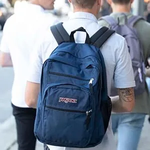 JanSport Big Student Backpack-School, Travel, or Work Bookbag -with 15-Inch -Laptop Compartment, Navy, One Size Navy One Size - Big Student backpack is perfect forstudents or anyone who needs a little extra space