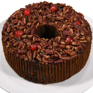 Jane Parker Fruitcake Dark Fruit Cake 3 Pound (48 Ounce) Ring in a Collectible Holiday Tin (Colors may vary) - Jane Parker Dark Cake