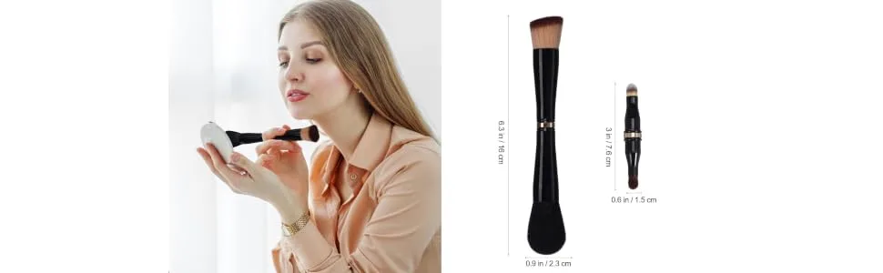 POPETPOP Makeup - Travel 4 In 1 Makeup Brush Double Sided Makeup Brush Concealer Brush Makeup Face Brush - product information 2