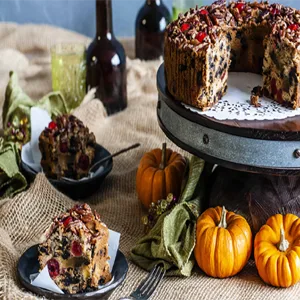 Jane Parker Fruitcake Bourbon & Rum Fruit Cake 3 Pound (48 Ounce) Ring in a Collectible Holiday Tin - Jane Parker Bourbon and Rum Fruit Cake