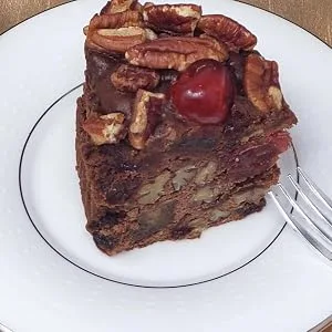 Jane Parker Fruit Cake Chocolate Fruitcake 2 Pound (32 Ounce) Ring in a Collectible Decorative Holiday Tin - Jane Parker Chocolate Fruit Cake