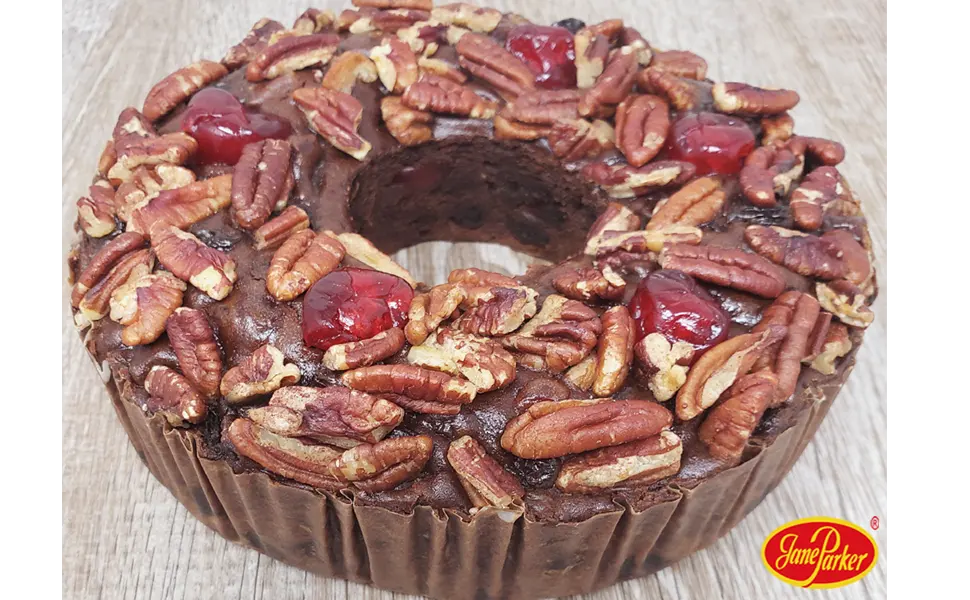 Jane Parker Fruit Cake Chocolate Fruitcake 2 Pound (32 Ounce) Ring in a Collectible Decorative Holiday Tin - Jane Parker Chocolate Ring