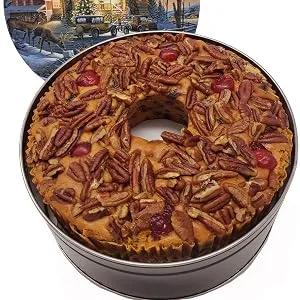 Jane Parker Classic Light Fruit Cake 16 Ounce (1 pound) Fruitcake in Box - Classic Tin