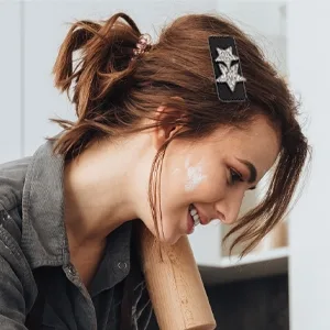 VOCOSTE Hair Pad Square Shape Hair Pad Bangs Patch for Women Silver Tone - Standard Three Image & Text