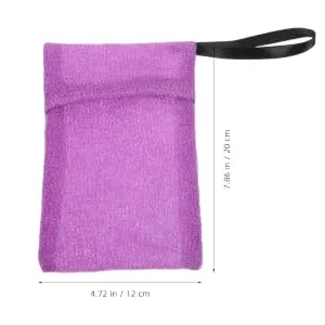 HONMEET Bath Bag Soap Shampoo Bar Pouch Shampoo Bar Bag Purple Nylon - product information 6