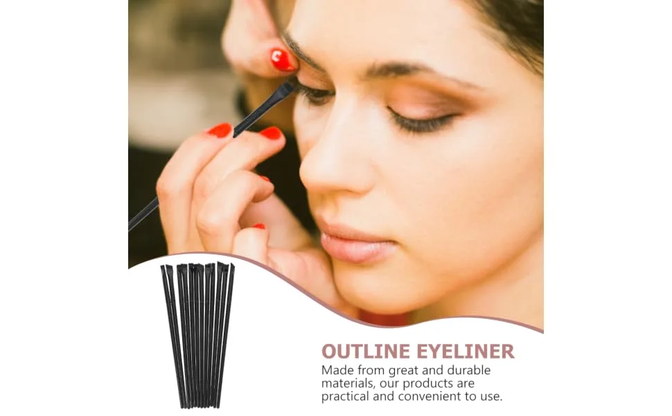 IWOWHERO Flat Concealer Brush Eye Pencil Eyeliner 14.5x0.7x0.5cm Black - product information 1