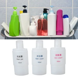 HELEVIA 3 in 1 Travel Bottle Leakage Proof Refillable Portable Travel Container for Conditioner Shampoo Lotion 45ml Pink - product information 3