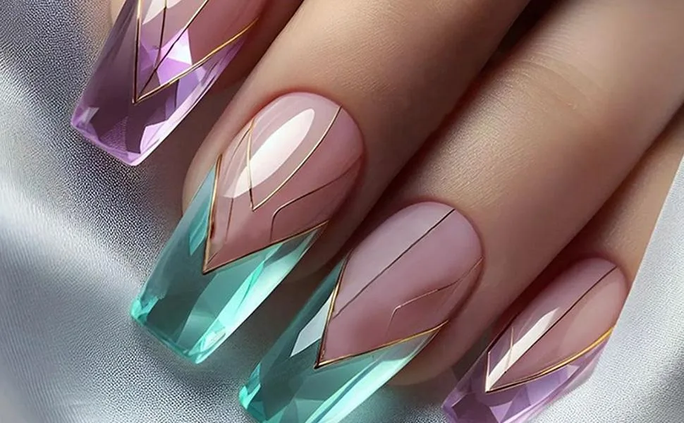 Foway Press on Nails for Women Irregular Multipurpose False Nails Cute User Friendly Fake Nails Supplies for Holiday Dates Birthday Parties - Press on Nails for Women
