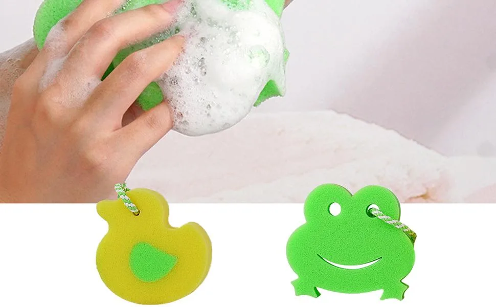 Bath Sponge Shower Body Sponge - Animal Back Scrubber Cute Scrubber Bath Sponge for Bath Men Women Body Cleaning Products Duck - Shower Body Sponge, Shower Sponge