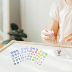 Gogogmee 8 Sheets Children's Nail Stickers Nails False Nail Nails for False Nails Nails Press on Nails for False Nail Tips Fake Nails False Nail for - product information 3