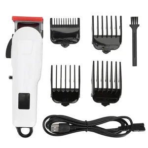 Wireless Hair Clipper Steel Blade Strong Motor Limit Comb Ergonomic Design USB Charging 180 Min Working Time for Hair Cutting - JM18346-3