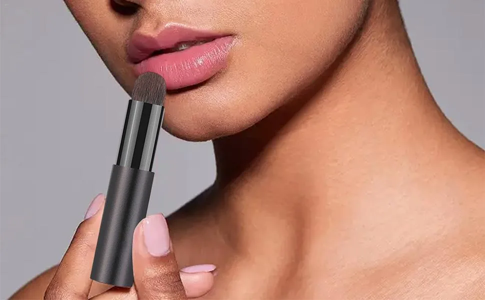 Lipstick Brush | Lipstick Applicator Brush with Lid - Makeup Applicator Beauty Tool Portable Brush for Lip Gloss Eyeshadow Lip Cream - Lip Gloss Brush