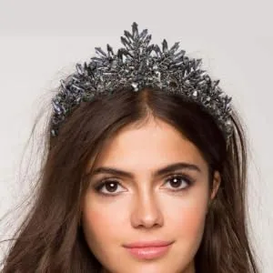 Lurrose 1pc Black Crown Tiara Baroque Queen Crown Black Wedding Tiara for Women Halloween Party - product information 4