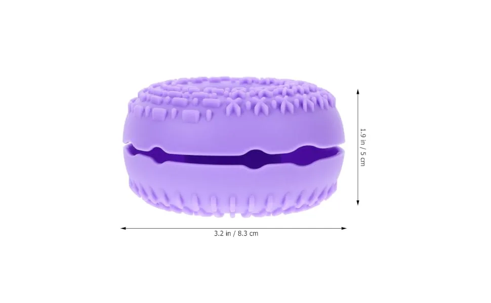 DRESSOOS Cleanser Brush Silica Gel Heating Cleaner Purple Makeup Brush Cleaner 8.3x8.3cm Purple - product information 6