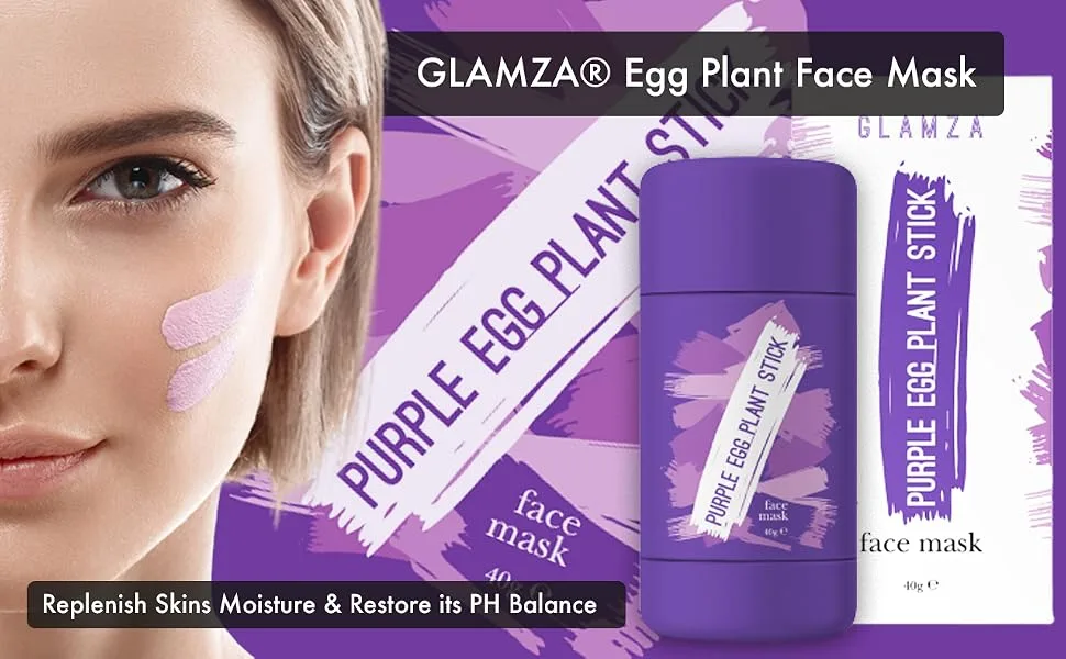 Egg Plant Face Mask GLAMZA Purifying Eggplant Mask Stick for Deep Cleansing Blackhead Control - Eggplant face mask 01