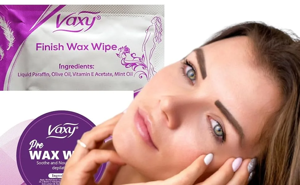 Pre & Post Wax Wipes Soothe and Nourish Skin Before and After Body Waxing. 20 Wipes  - Vaxy