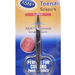 Nail Scissors Cuticle Clipper 3.9" Curved Stainless Steel Manicure Cutter Curve Scissor A - Nail Scissors | Professional Multi-Purpose Beauty Scissors, Nose
