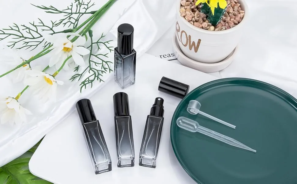 Heveer Refillable Perfume Atomizer Perfume Atomizer 10 ml 4 Pieces Portable Perfume Atomizer for Traveling Party Daily Life - 4 US