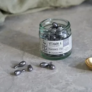 Ecooking Vitamin A Serum 0.15% with Retinol - Boosts Collagen Evens Skin Tone Reduces Hyperpigmentation Fights Blemishes Smooths & Minimizes Fine Lines Pores 0 15% - Ecooking Vitamin A Capsules are watersoluble