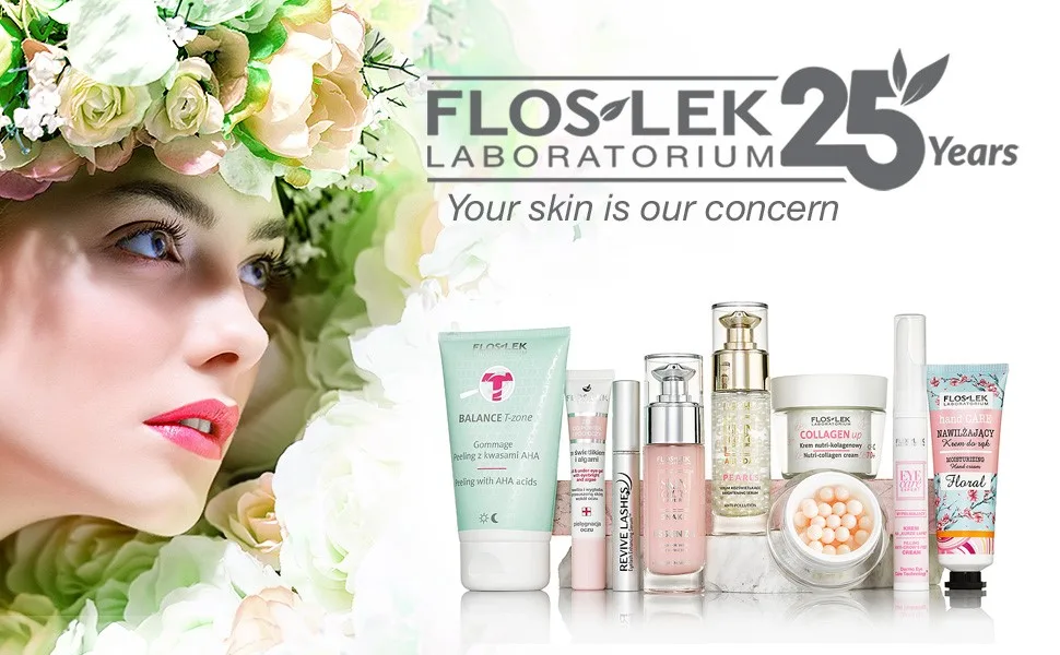 FlosLek Face beautification cream SPF 15 50 ml smooths the skin and wrinkles for all skin types - Baner