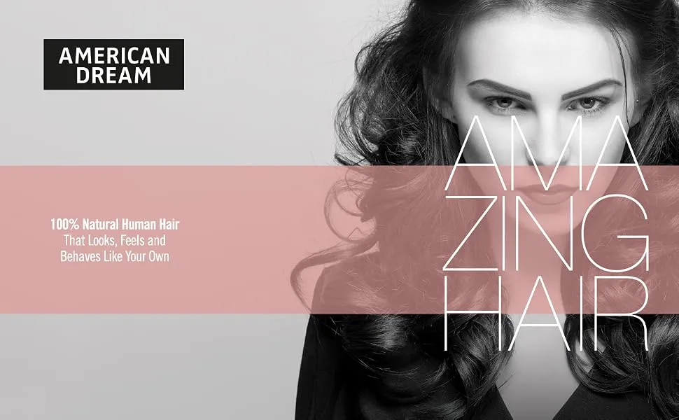 American Dream Human Hair Clip In Extension Set 18/45 cm/40 g 2/4/6 Mixed Dark Browns 3-Piece - American-Dream-HEADER