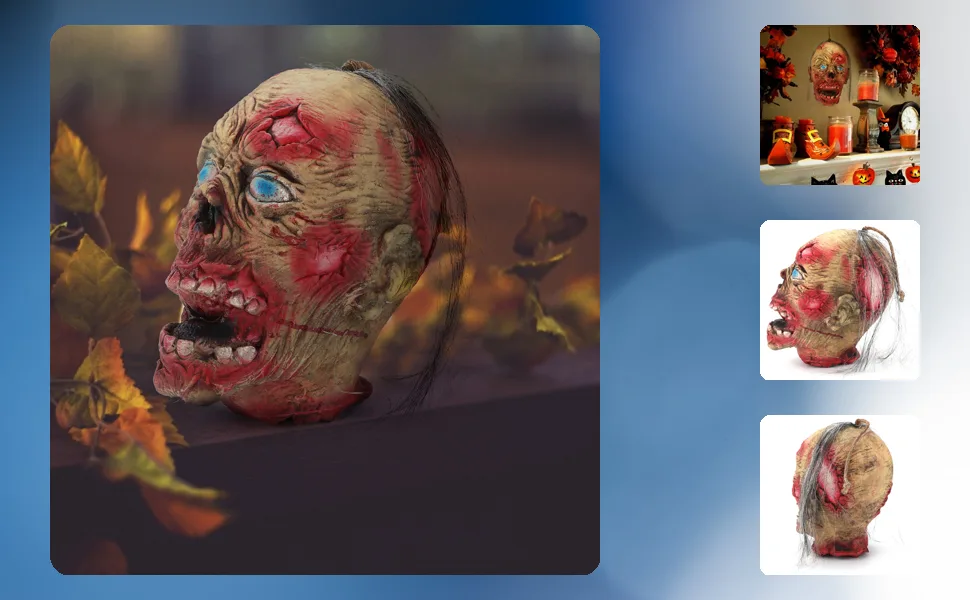 Halloween Mask Little Scary Reusable Insulation Latex Prop for Indoor Festival Theme Decoration - 1214210073511-1