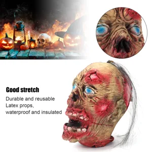 Halloween Mask Little Scary Reusable Insulation Latex Prop for Indoor Festival Theme Decoration - 1214210073511-2