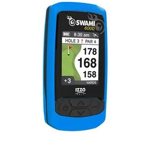 Izzo Swami 6000 Handheld Golf GPS Water-Resistant Color Display with 38,000 Course Maps & Scorekeeper 6000 - Blue - Izzo Swami 6000 Golf GPS