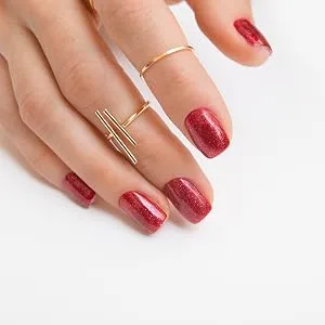 Apex Professional Glitter Gel Nail Polish UV CFL/LED Soak-Off Gel Polish 10ml (Base Coat) - Ruby Glitz