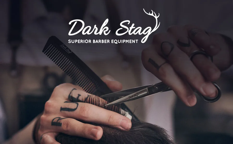 DS+ Offset Left Handed Professional Hairdressing Scissor 6 inch - Dark Stag Barber Tools
