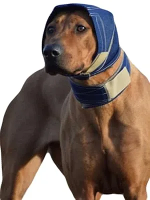 No Flap Ear Wrap The Original (Large Red) - Denim No Flap Ear Wrap