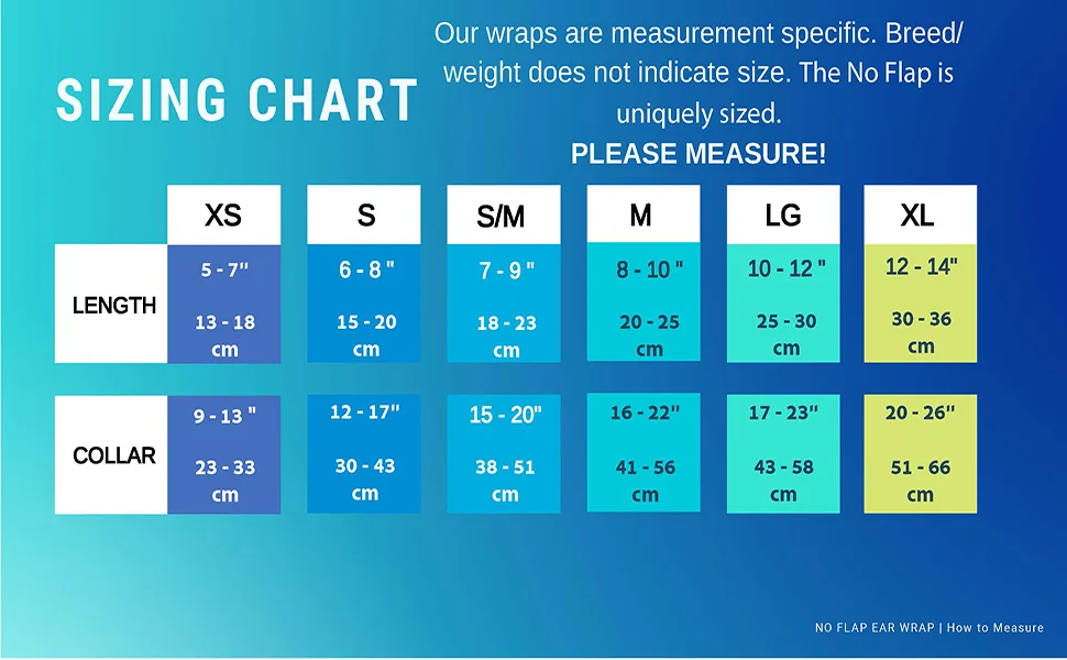 No Flap Ear Wrap The Original (Large Red) - no flap ear bandage wrap size chart