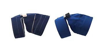 No Flap Ear Wrap The Original (Large Red) - No Flap Ear Wrap Denim and Pinpoint Mesh Fabric