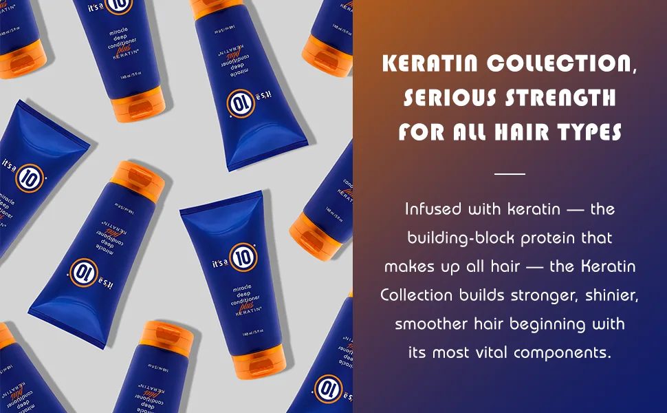 It's a 10 Haircare Miracle Deep Conditioner plus Keratin, 5 fl. oz. (Pack of 2) - Keratin Collection, serious strength for all hair types