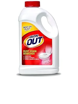 Iron OUT Powder Rust Stain Remover, Remove and Prevent Rust Stains in Bathrooms, Kitchens, Appliances, Laundry, and Outdoors, white, 4.75 lbs. - Iron OUT Powder Rust Stain Remover