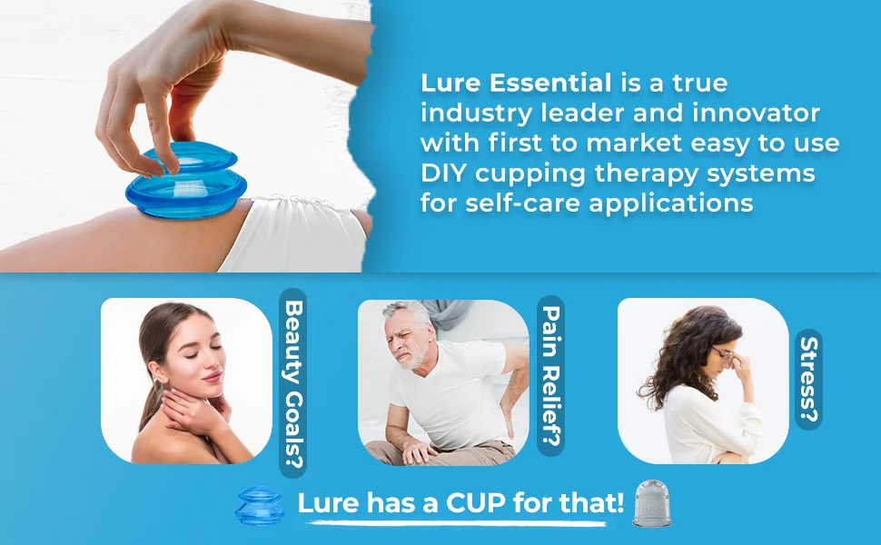 Ionic Energy Cupping Therapy Sets  Silicone Cups for Cupping Trigger Points, Joints, Arthritis, Plantar Fasciitis and Other Foot Pain and Swelling Clear - pain relief suction cups for body cupping therapy by lure essentials