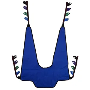Invacare Full Body Sling with Commode Opening for Patient Lifts, Medium, Polyester, R114,Binding Purple, Body Blue Medium Full Body w/ Commode - Mesh - Reliant Transfer sling slings