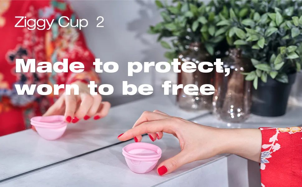 Intimina Ziggy Cup 2 - New Generation Ultra-Thin Flat-Fit Reusable Menstrual Disc (A) - silicone cup