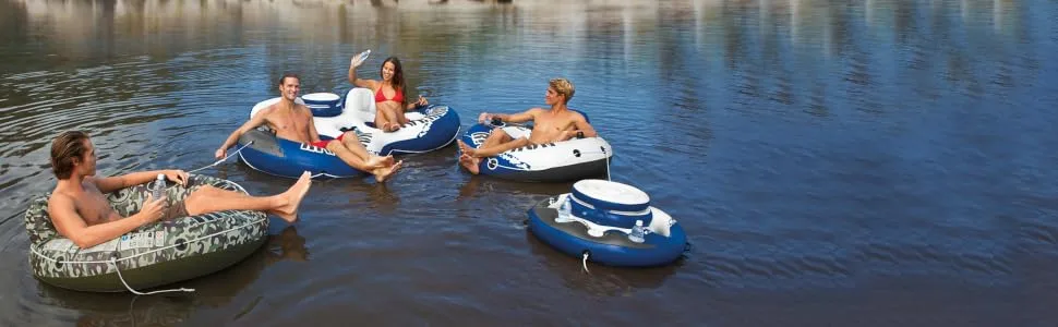 Intex 58837EP River Run II Sport Lounge, Inflatable Water Float, 951/2" x 62" Multi-colored - product information 12