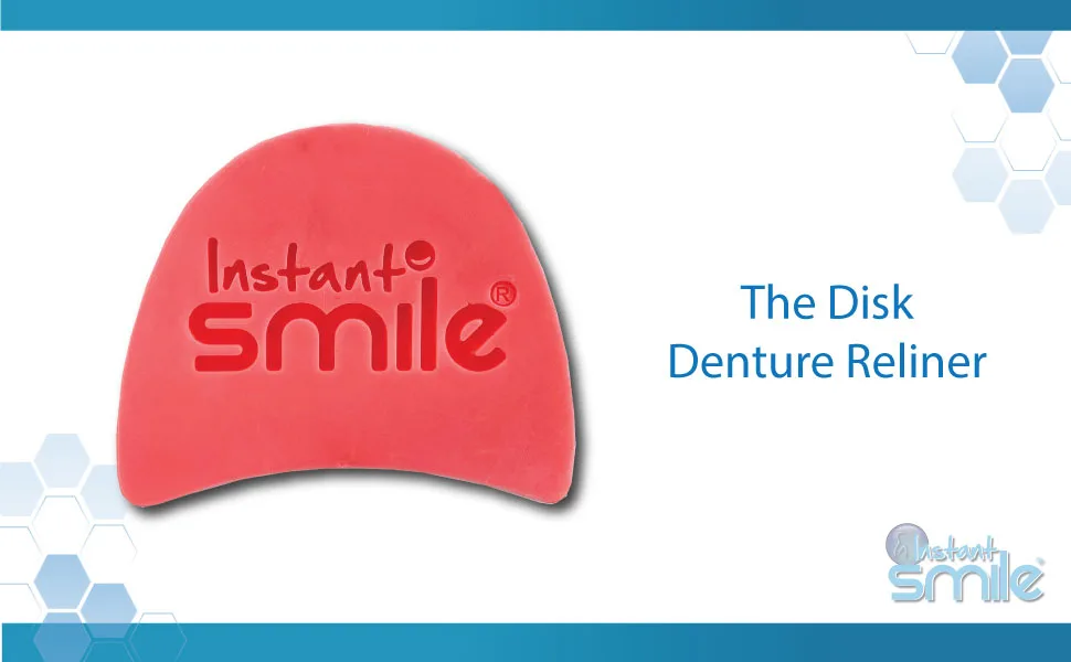 Instant Smile - The Disk Denture Reliner - Forms Using Hot Water - The Disk
