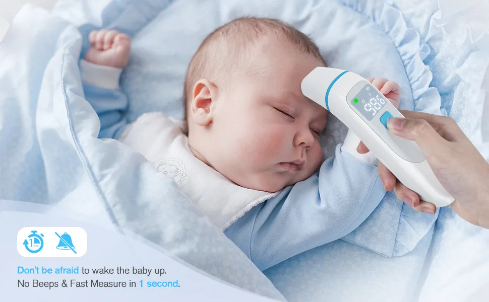 Infrared Thermometer for Adults, Forehead and Ear Thermometer for Fever, Baby Thermometer - product information 1