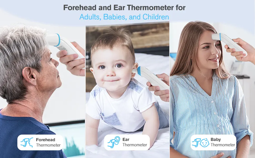 Infrared Thermometer for Adults, Forehead and Ear Thermometer for Fever, Baby Thermometer - product information 2