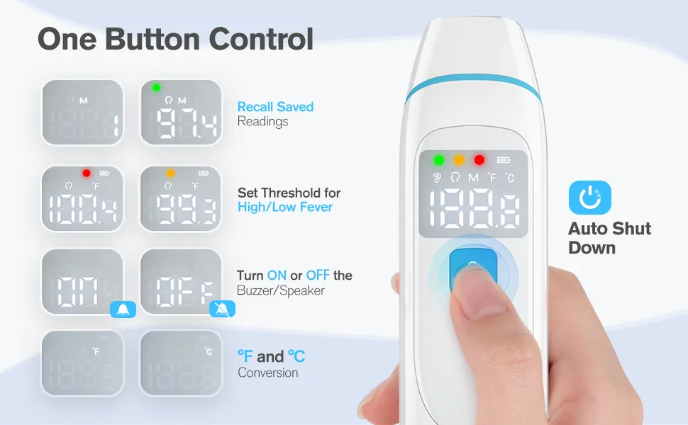 Infrared Thermometer for Adults, Forehead and Ear Thermometer for Fever, Baby Thermometer - product information 4